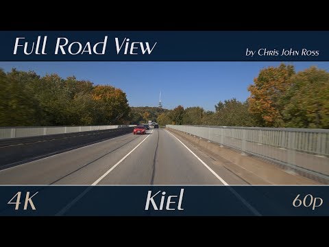 Kiel, Germany: Moorsee, Kronsburg, Gaarden-Süd - Bundesstraße (B404) - 4K (UHD/2160p/60p) Video