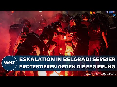 KRAWALLE IN SERBIEN: Verletzte nach Zusammenstößen zwischen Polizei und Demonstranten