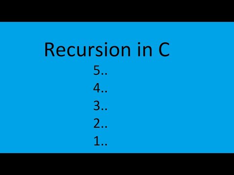 Quick Recursion Example In C