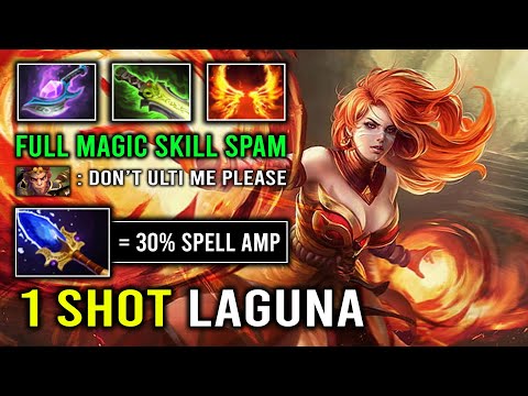 WTF 1 Shot Laguna Blade Arcane Blink + Scepter Lina Unlimited Spam Skill Solo Mid Dota 2