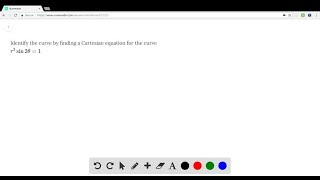 Download the video "Identify the curve by finding a Cartesian equation for the curve. r^2 sin2 θ=1"