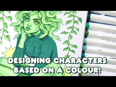 CREATING CHARACTERS BASED ON A COLOUR ✷ Ohuhu 168 Alcohol Marker Set