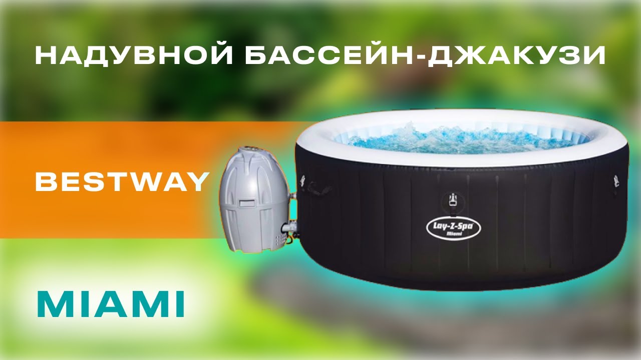Надувний СПА-джакузі Bestway Lay-Z-Spa Miami круглий 180x66 см 2-4-місний аеромасаж