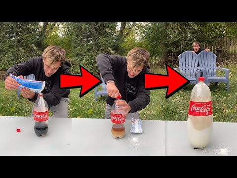 Coke Bottle VS. Pool Chlorine!! 🤯💥 (BAD IDEA) - #Shorts