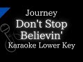 【Karaoke Instrumental】Don't Stop Believin' / Journey【Lower Key】
