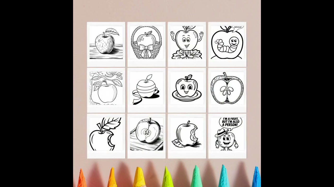Free Apple Coloring Pages for Preschoolers | Cute Printable Apple Sheets & Templates