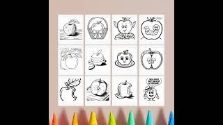 Free Apple Coloring Pages for Preschoolers | Cute Printable Apple Sheets & Templates