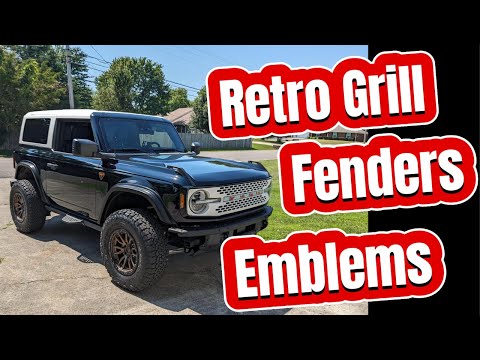 Retro Grill, Fender Flares and Emblems on the new Bronco