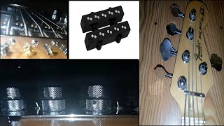 Video thumbnail for 🔴 Bartolini b-axis Picups + Dunlop Super Bright String + John east J Retro Bass Preamp + Fender J.B by Bereket Abebe