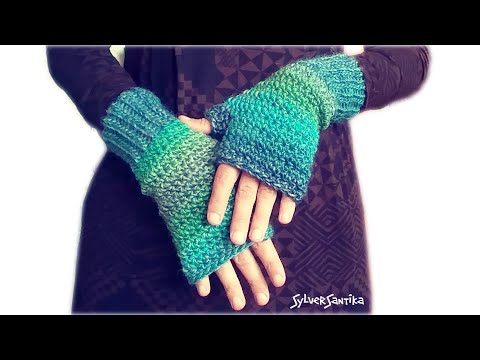 Crochet Pattern: Quick Easy Fingerless Mitts Women