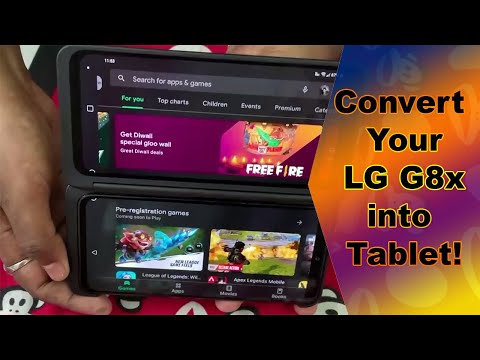 How to run any application in dual screen mode on LG G8x Thinq| Convert your Dual Screen into Tablet