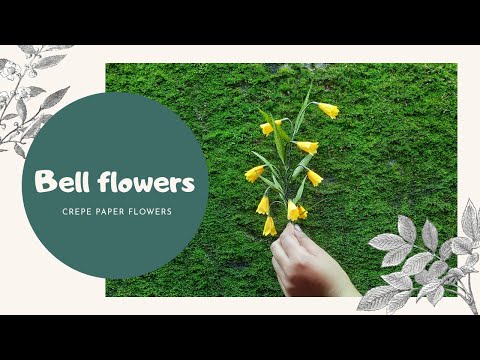 How to make BELL FLOWERS using CREPE PAPER||DIY||flower making||BELL FLOWERS||PoppzCraftygram