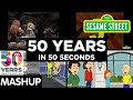 Sesame Street 50 Years In 50 Seconds Mashup Sesame50
