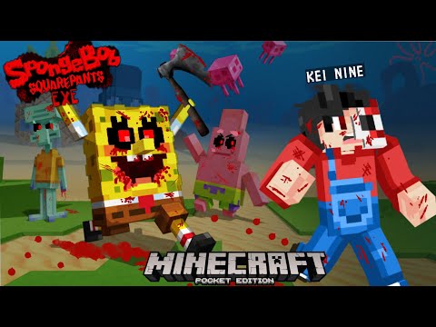 Kei Nine Gaming -  CURSED SPONGEBOB.EXE in Minecraft PE |  They are all scary