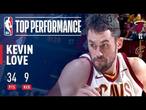 Kevin Love HEAT CHECK TIME 22 POINTS in 1st Quarter | 34 Pts 9 Reb vs the Heat