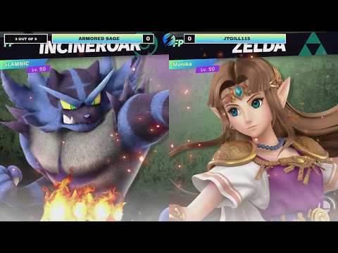 Armored Sage (Incineroar) Vs. jtgill115 (Zelda) - Losers Top 32 - Amiibo Strike #10