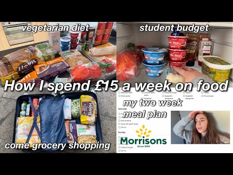 HOW I SPEND ONLY £15 A WEEK ON GROCERIES AS A STUDENT LIVING IN LONDON || a food shop & my meal plan
