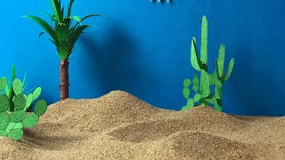 Desert model for science projects and science exhibition | Desert diorama | Natural land forms model