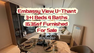 Embassy View U-Thant 3+1Beds 4Baths 1636sf Furnished Balcony Bathtub Parking New Ready #REN26997