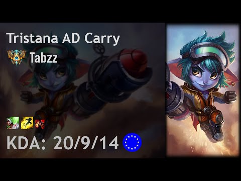 Tristana AD Carry vs Ezreal - Tabzz - EUW Challenger Patch 6.18