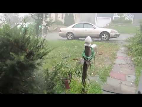 Hail In Waltham (Cedarwood, Florence Rd.)  August 4 2015