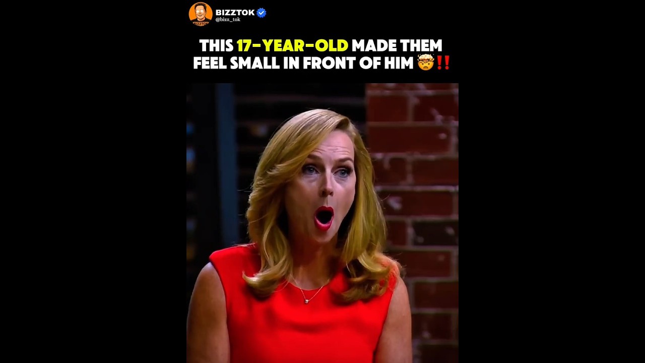 A 17-Year-Old Made them feel small 🤯‼️ #sharktank