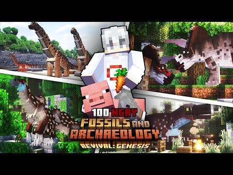 Ozin Sinh Tồn 100 Ngày Minecraft Công Viên Khủng Long Cùng Bạn Thân !