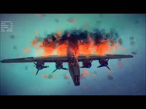 B-24 Liberator Shot Down