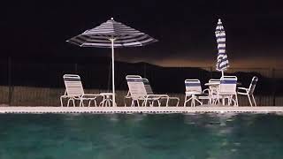 Tranquil Night Pool with Gentle Breezes: 2-Hour Relaxation Video