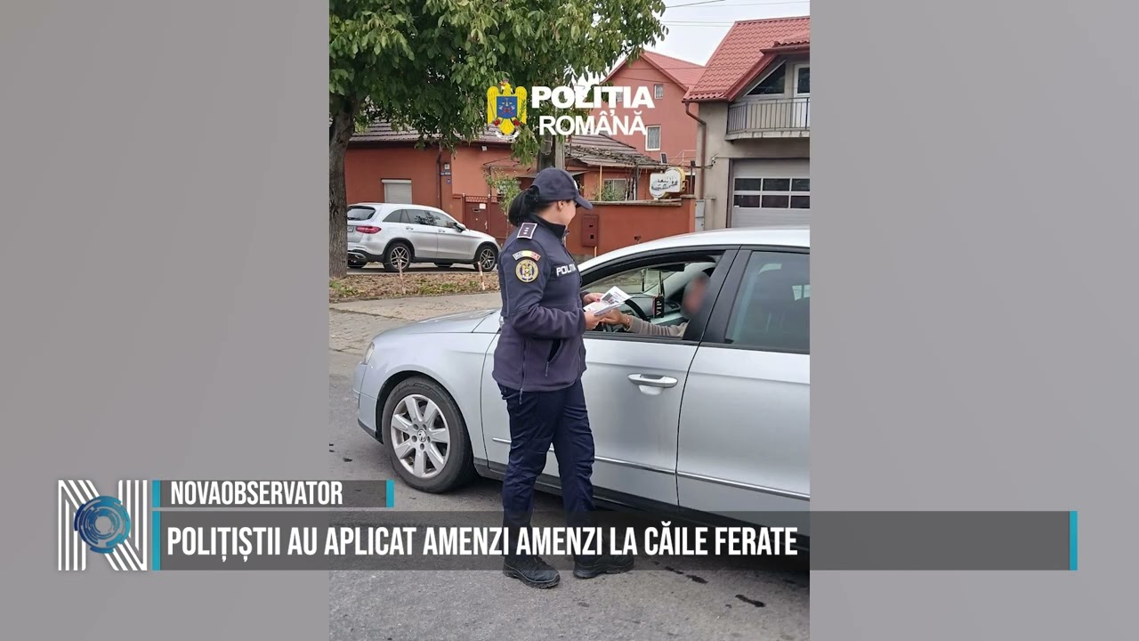 Polițiștii au aplicat amenzi amenzi la căile ferate