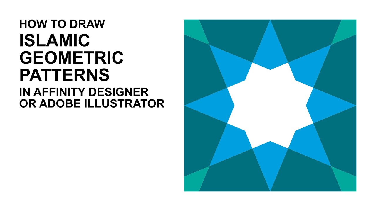 Draw an Islamic Geometric Pattern in vector graphics software Affinity Designer - Tutorial - Video 1