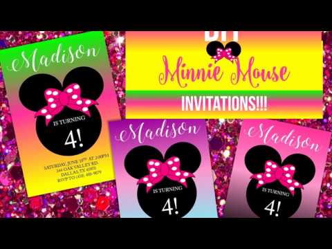 DIY Minnie Mouse Birthday Invitations!!!