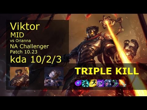 Viktor vs Orianna Mid - NA Challenger 10/2/3 Patch 10.23 Gameplay