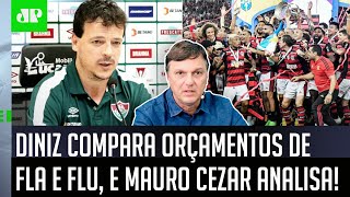 ‘É muito fácil falar hoje que..’: Diniz compara ‘grana’ de Flamengo e Flu, e Mauro Cezar analisa