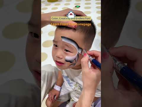 🌸Draw a shark face for your baby boy!#makeup #art  #painting