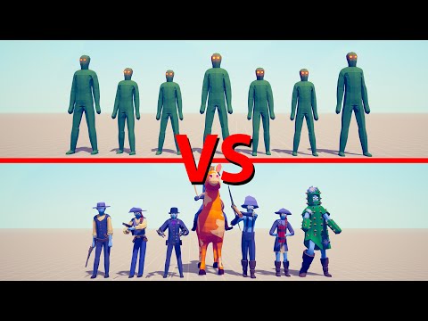 ZOMBIE Team vs WILD WEST Team - Totally Accurate Battle Simulator TABS