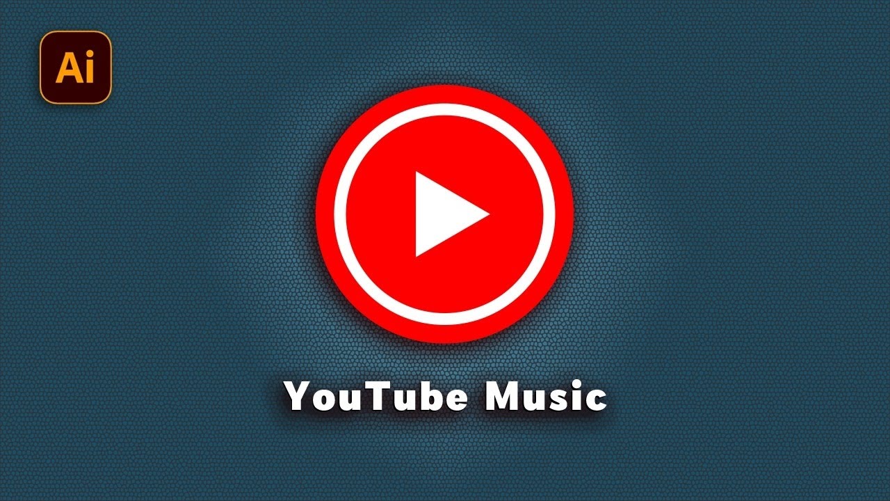 How To Make YouTube Music Logo | Adobe Illustrator Tutorial 2024