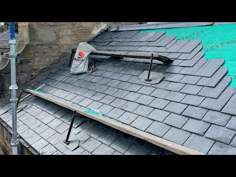 Marking out a roof for Spanish slate