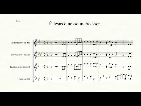 Hino 243 - Áudio completo + Playback. PARTITURAS GRÁTIS NA DESCRIÇÃO!!!