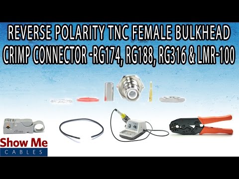 Reverse Polarity TNC Female Bulkhead Crimp Connector For LMR-195  - Perfect For DIY Installs! #3964