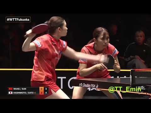 Sun / Wang vs Sato / Hashimoto | Full Match - Short Form with Replays | WTT Finals Fukoka