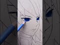 Anime colour pencil drawing #SHORTS #satisfying