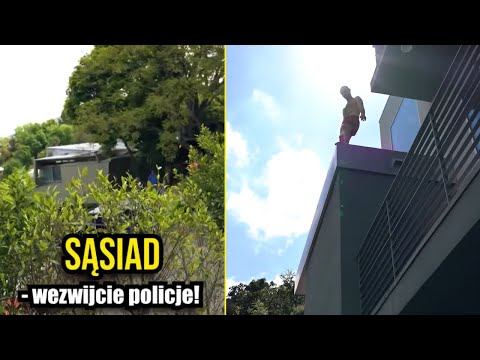 HENIU SKACZE Z 10M DO BASENU A SĄSIAD CHCE DZWONIĆ NA POLICJE! *FRIZ JEST W SZOKU*