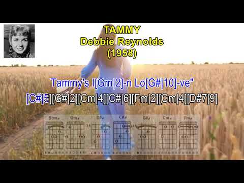 TAMMY -  Debbie Reynolds (1958) (Karaoke Sing-A-Long) (Scrolling Lyrics)&(Guitar Chords)
