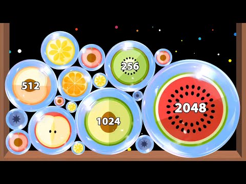 BUBBLE FRUIT MERGE - Watermelon Game (Max Level) Drop and Merge Puzzle 2048