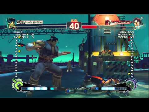 SSF4 AE: koda-k (M. Bison) vs MaaO-mAAo (T. Hawk)