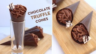 Chocolate Truffle Cones | How to Make a Chocolate Cone