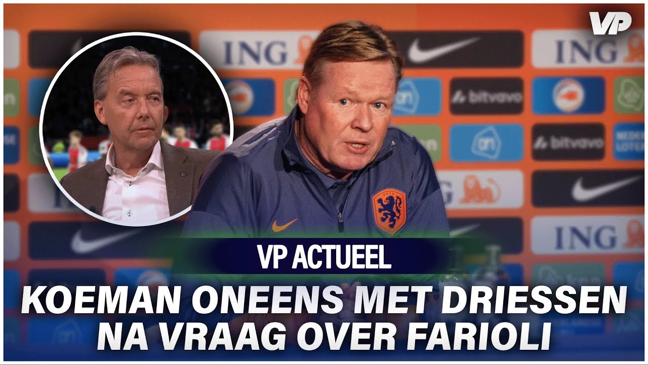 Thumbnail for article: Koeman oneens met Valentijn Driessen na vraag over Ajax-trainer Farioli