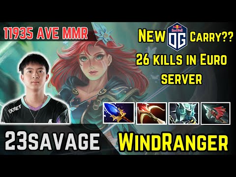 23Savage [Windranger] with 26 kills in Europe Server Gameplay | Dota 2 Full Match Gameplay