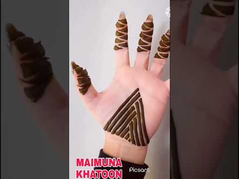 Easy front hand mehndi design |unique and stylish mehndi design |MAIMUNA KHATOON #shorts #trending